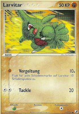 Larvitar 61 — EX Verborgene Mächte (German Pokémon TCG card)