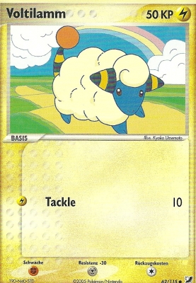 Voltilamm 62 — EX Verborgene Mächte (German Pokémon TCG card)