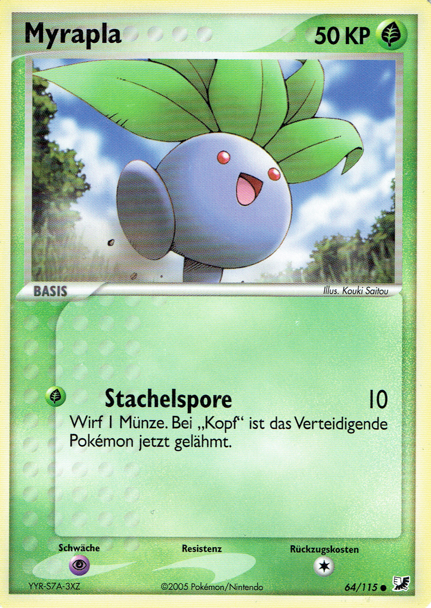 Myrapla 64 — EX Verborgene Mächte (German Pokémon TCG card)