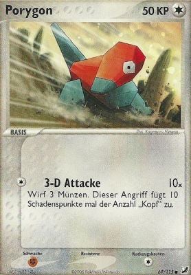 Porygon 69 — EX Verborgene Mächte (German Pokémon TCG card)