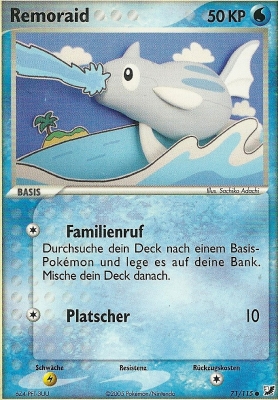 Remoraid 71 — EX Verborgene Mächte (German Pokémon TCG card)