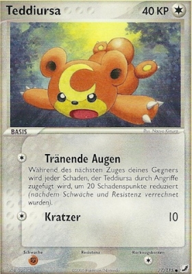 Teddiursa 77 — EX Verborgene Mächte (German Pokémon TCG card)