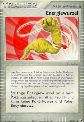 Energiewurzel 83 — EX Verborgene Mächte (German Pokémon TCG card)