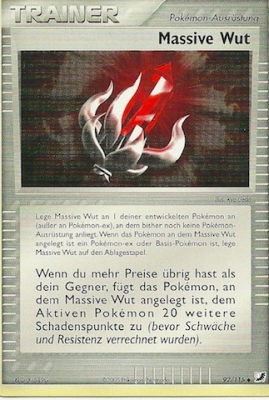 Massive Wut 92 — EX Verborgene Mächte (German Pokémon TCG card)