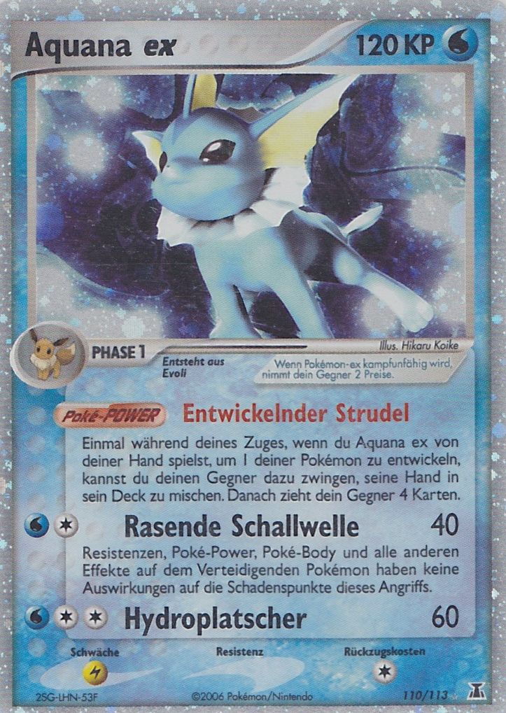 Aquana ex 110 — EX Delta Species (German Pokémon TCG card)