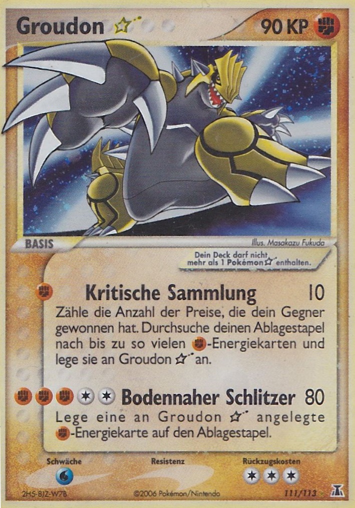 Groudon * 111 — EX Delta Species (German Pokémon TCG card)