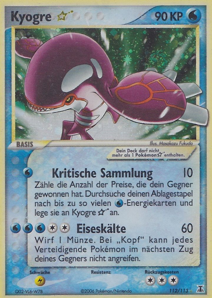 Kyogre * 112 — EX Delta Species (German Pokémon TCG card)