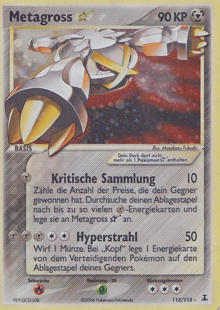 Metagross * 113 — EX Delta Species (German Pokémon TCG card)