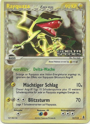 Rayquaza 13 — EX Delta Species (German Pokémon TCG card)