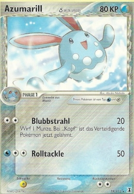 Azumarill 19 — EX Delta Species (German Pokémon TCG card)