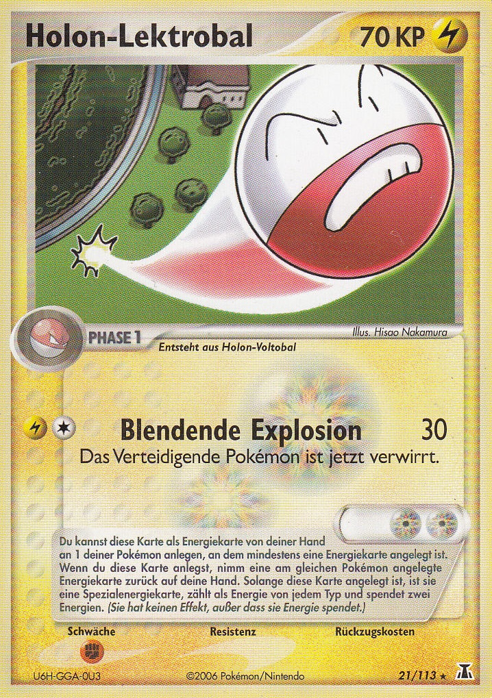 Holon-Lektrobal 21 — EX Delta Species (German Pokémon TCG card)