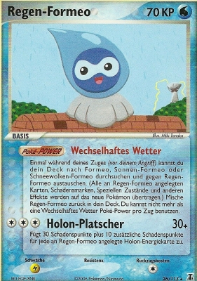 Regen-Formeo 26 — EX Delta Species (German Pokémon TCG card)