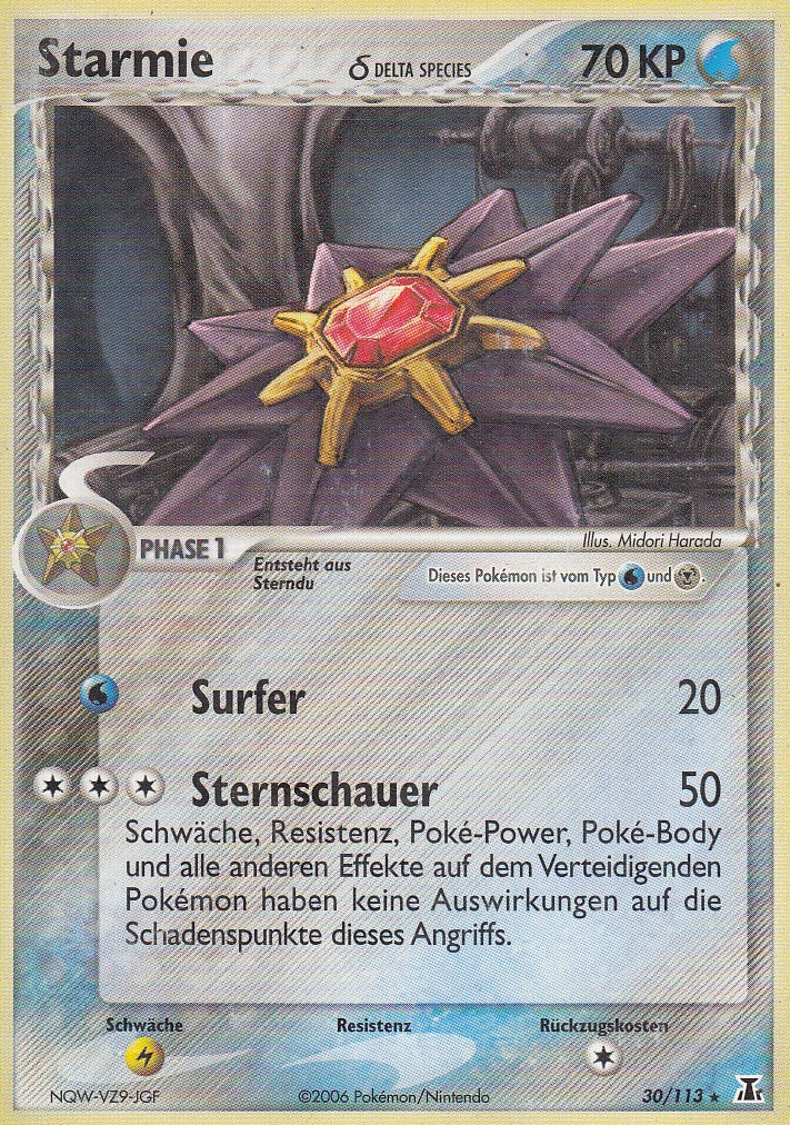 Starmie 30 — EX Delta Species (German Pokémon TCG card)