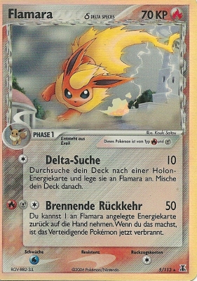 Flamara 5 — EX Delta Species (German Pokémon TCG card)