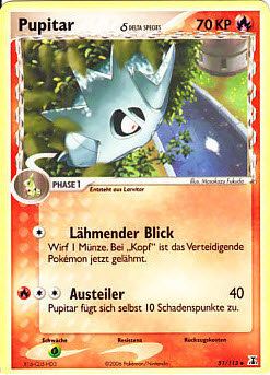 Pupitar 51 — EX Delta Species (German Pokémon TCG card)