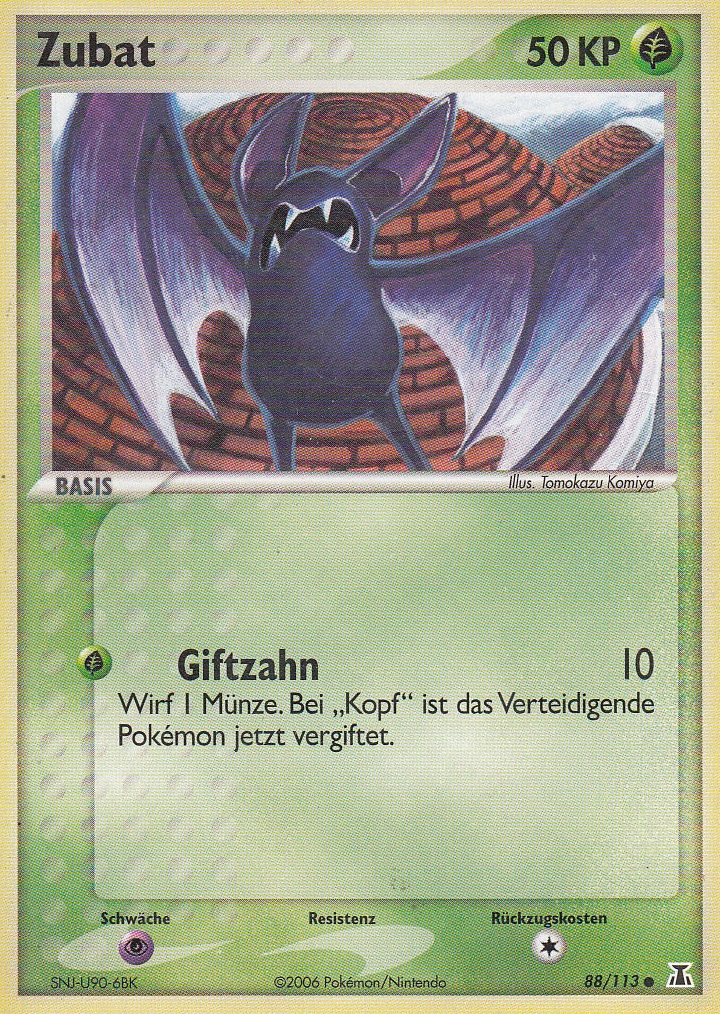 Zubat 88 — EX Delta Species (German Pokémon TCG card)