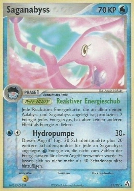 Saganabyss 17 — EX Legend Maker (German Pokémon TCG card)