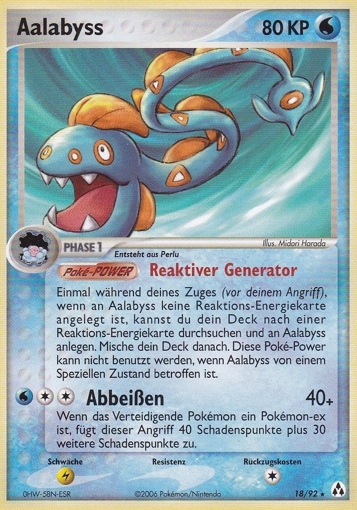 Aalabyss 18 — EX Legend Maker (German Pokémon TCG card)