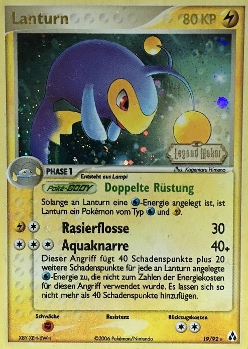 Lanturn 19 — EX Legend Maker (German Pokémon TCG card)
