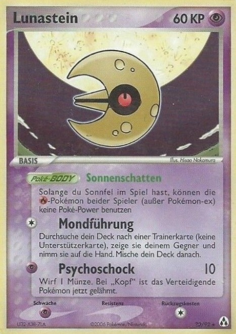 Lunastein 20 — EX Legend Maker (German Pokémon TCG card)