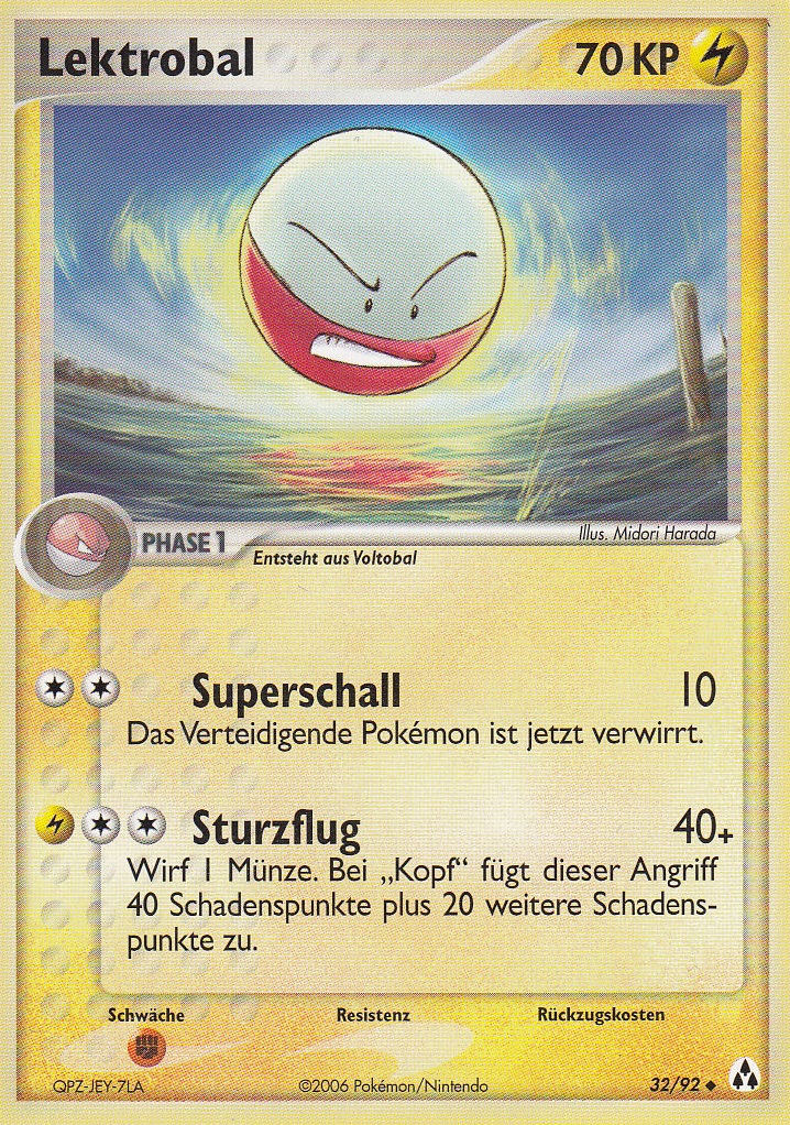 Lektrobal 32 — EX Legend Maker (German Pokémon TCG card)