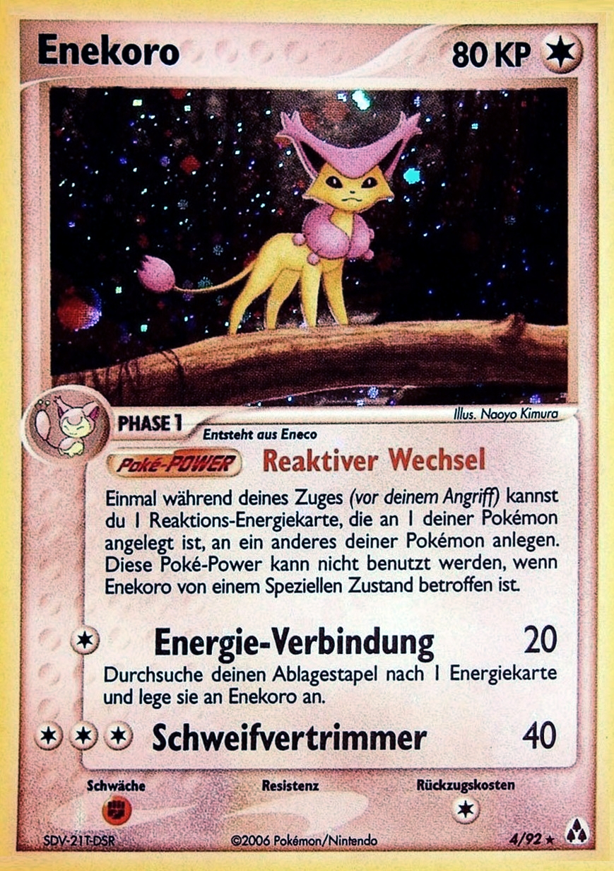 Enekoro 4 — EX Legend Maker (German Pokémon TCG card)