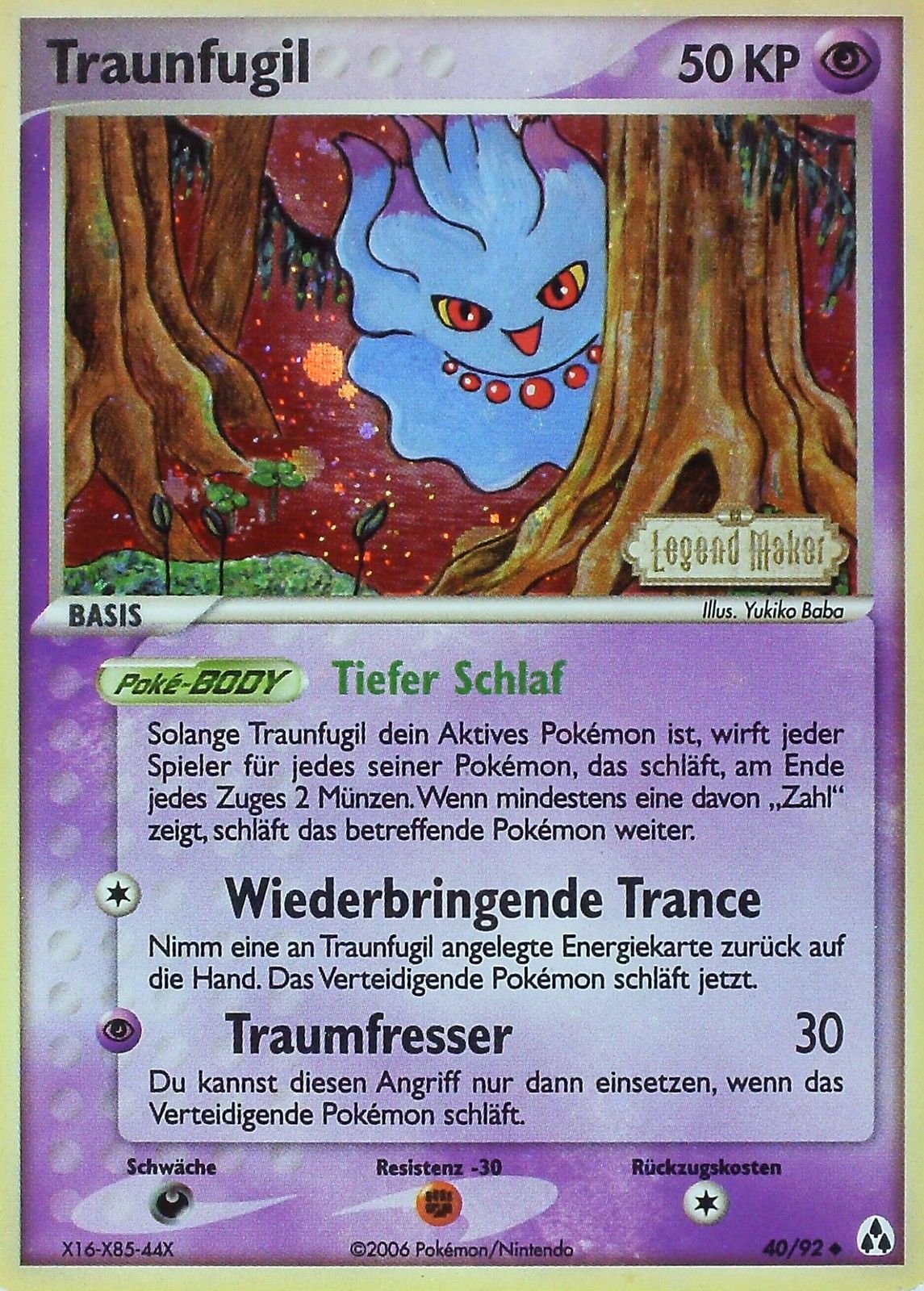 Traunfugil 40 — EX Legend Maker (German Pokémon TCG card)
