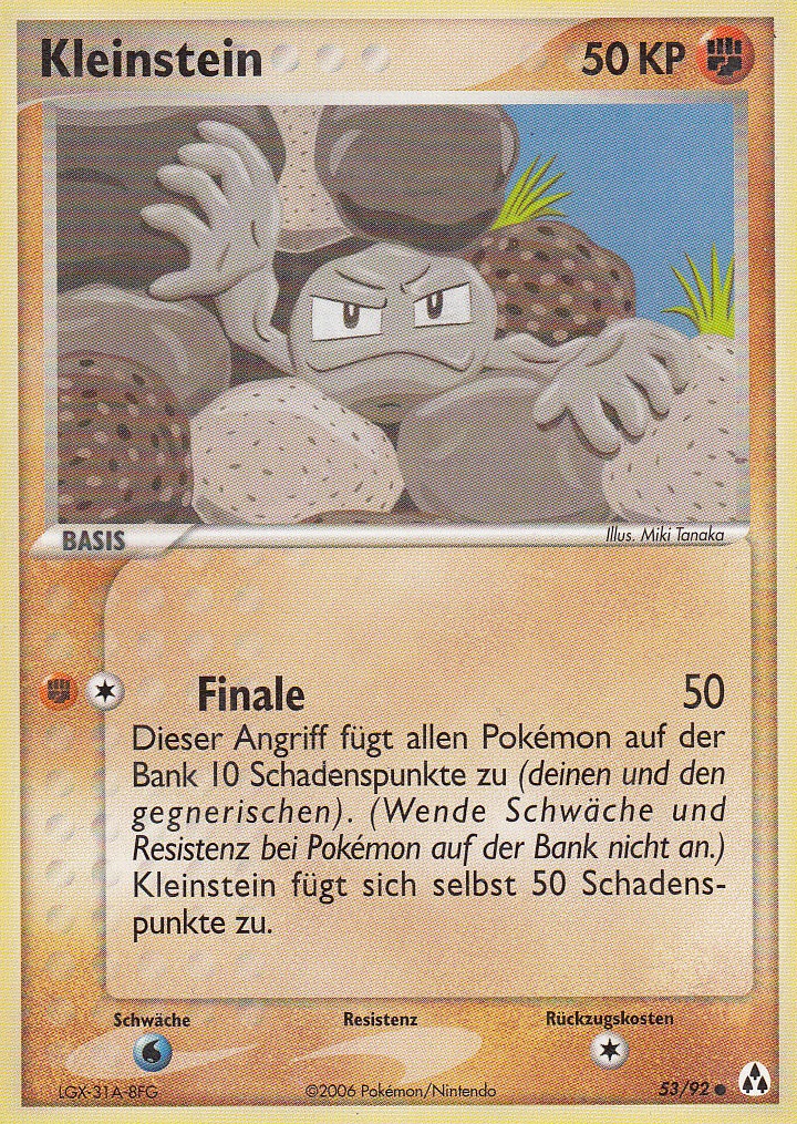 Kleinstein 53 — EX Legend Maker (German Pokémon TCG card)