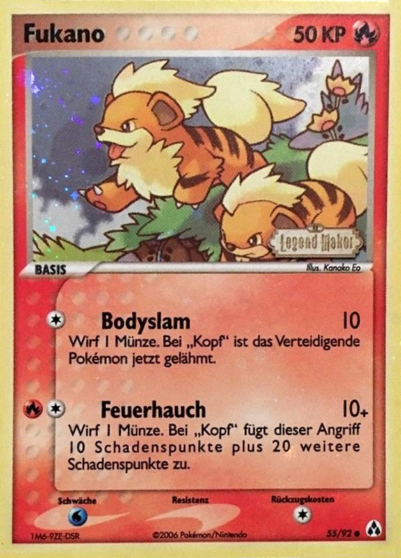 Fukano 55 — EX Legend Maker (German Pokémon TCG card)