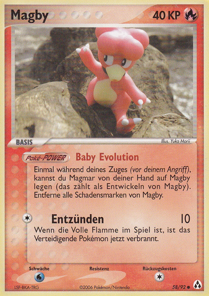 Magby 58 — EX Legend Maker (German Pokémon TCG card)