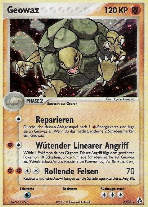 Geowaz 6 — EX Legend Maker (German Pokémon TCG card)