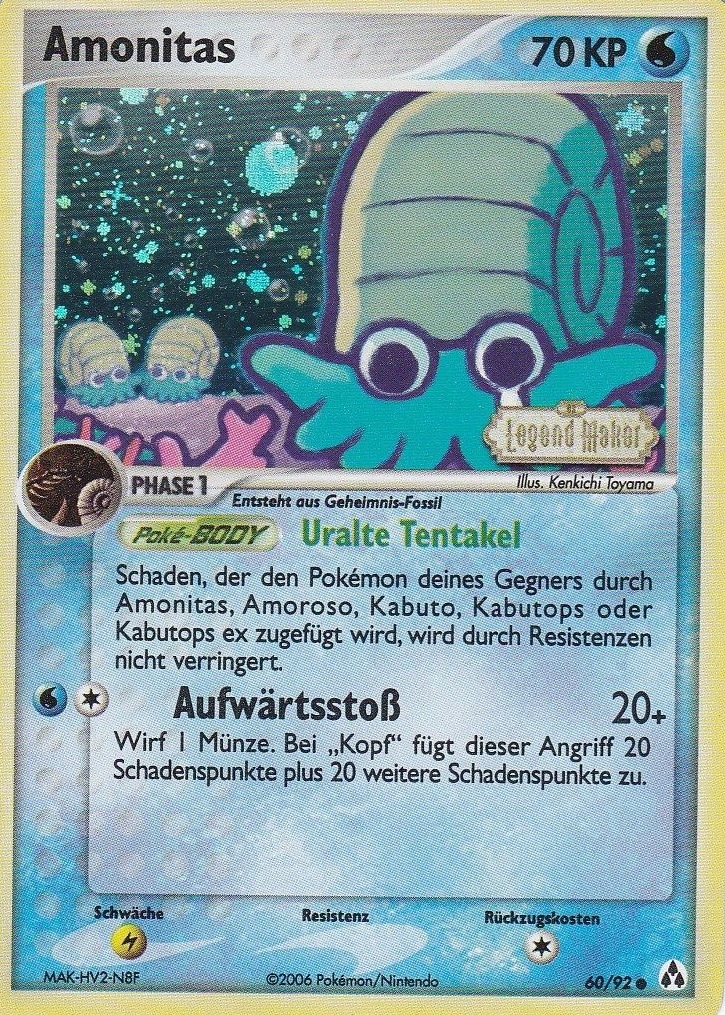 Amonitas 60 — EX Legend Maker (German Pokémon TCG card)