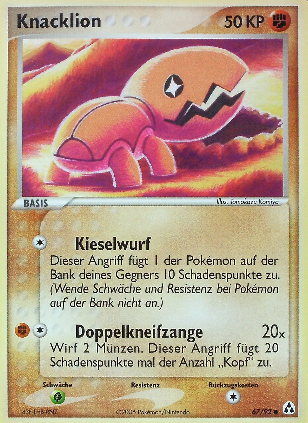 Knacklion 67 — EX Legend Maker (German Pokémon TCG card)
