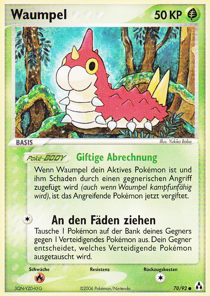 Waumpel 70 — EX Legend Maker (German Pokémon TCG card)