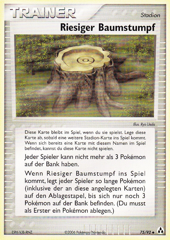 Riesiger Baumstumpf 75 — EX Legend Maker (German Pokémon TCG card)