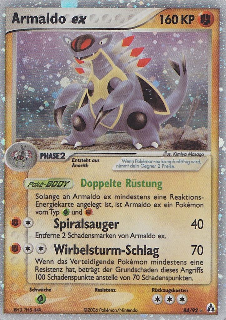 Armaldo ex 84 — EX Legend Maker (German Pokémon TCG card)