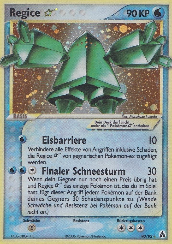 Regice * 90 — EX Legend Maker (German Pokémon TCG card)