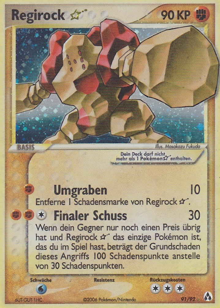 Regirock * 91 — EX Legend Maker (German Pokémon TCG card)