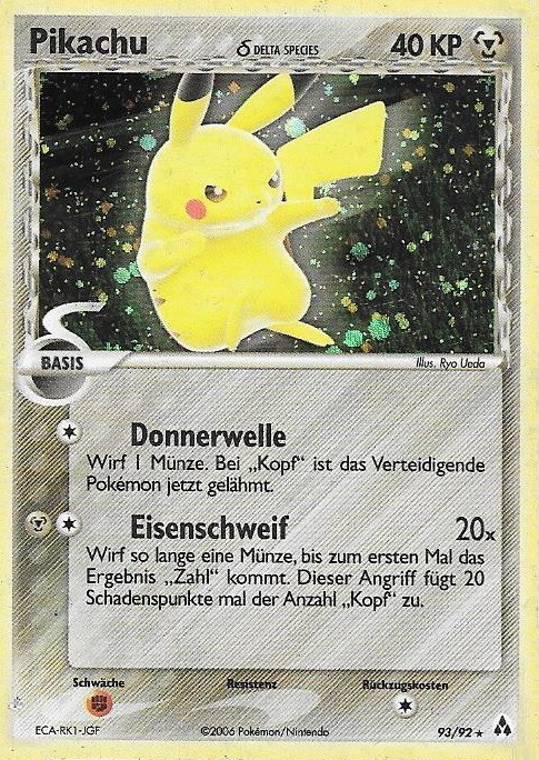 Pikachu 93 — EX Legend Maker (German Pokémon TCG card)
