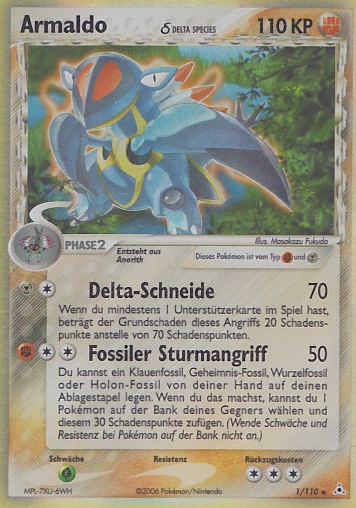 Armaldo 1 — EX Holon Phantoms (German Pokémon TCG card)