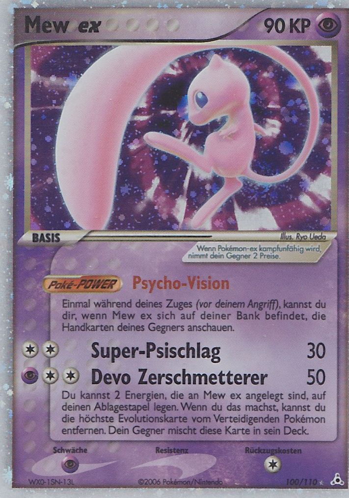 Mew ex 100 — EX Holon Phantoms (German Pokémon TCG card)