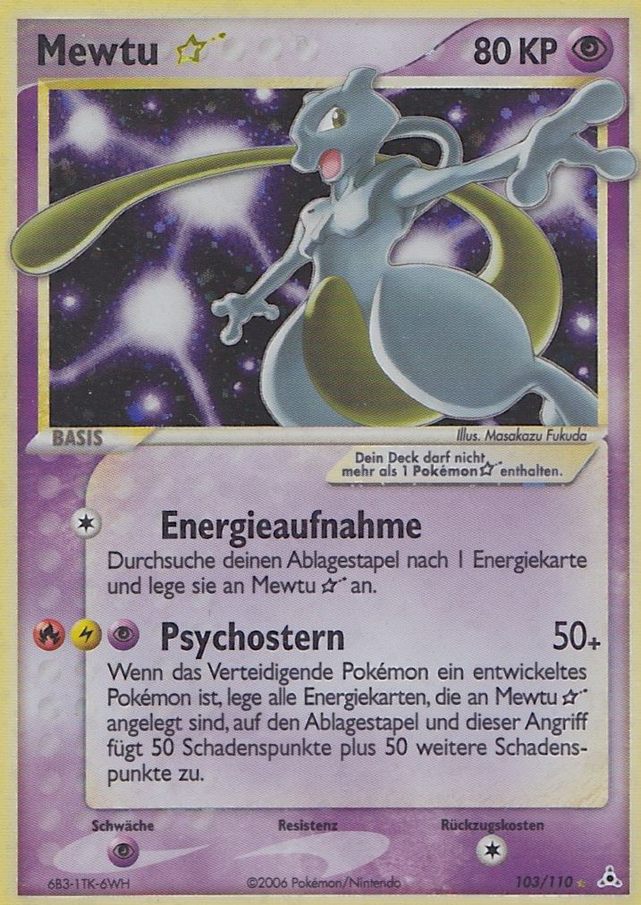 Mewtu * 103 — EX Holon Phantoms (German Pokémon TCG card)