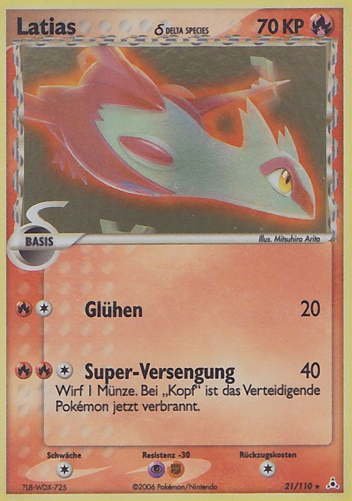 Latias 21 — EX Holon Phantoms (German Pokémon TCG card)