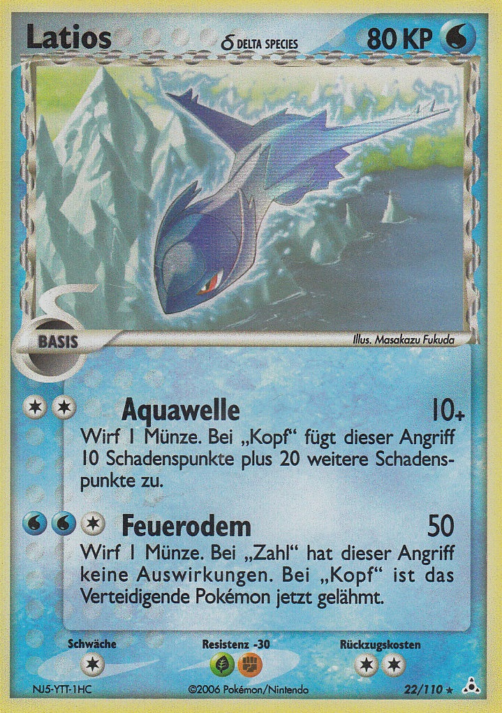 Latios 22 — EX Holon Phantoms (German Pokémon TCG card)