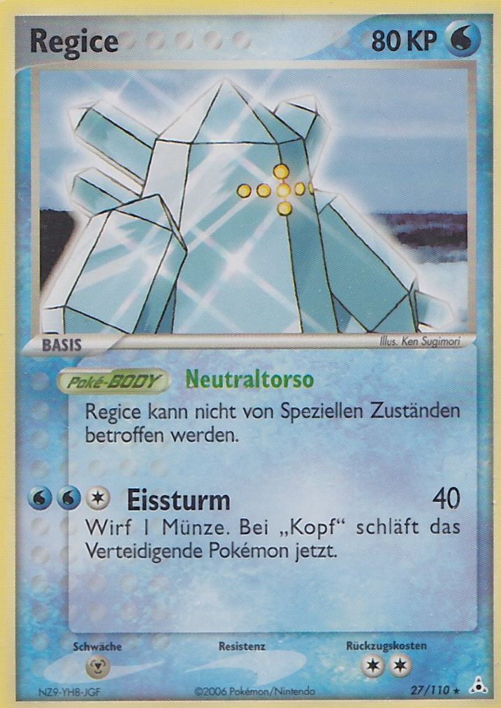 Regice 27 — EX Holon Phantoms (German Pokémon TCG card)