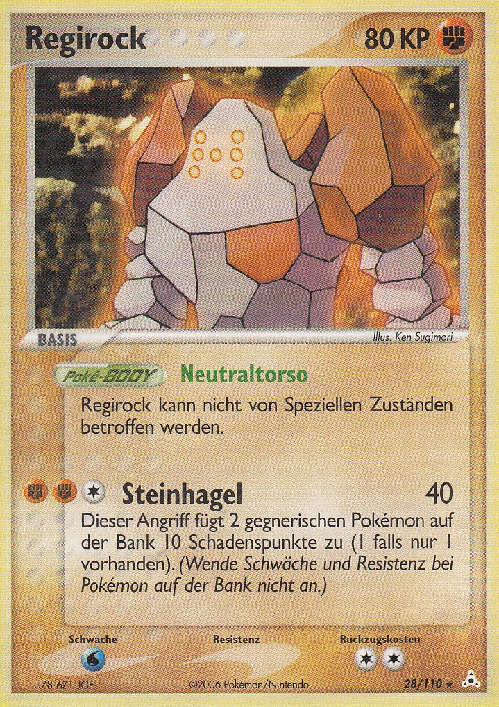 Regirock 28 — EX Holon Phantoms (German Pokémon TCG card)