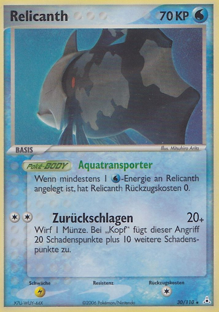 Relicanth 30 — EX Holon Phantoms (German Pokémon TCG card)