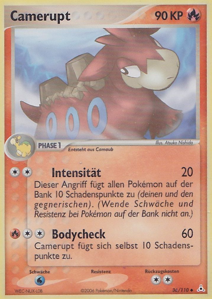 Camerupt 36 — EX Holon Phantoms (German Pokémon TCG card)