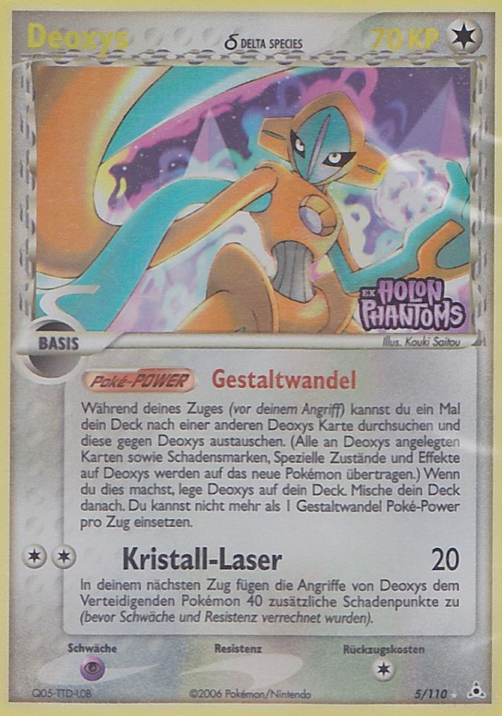 Deoxys 5 — EX Holon Phantoms (German Pokémon TCG card)