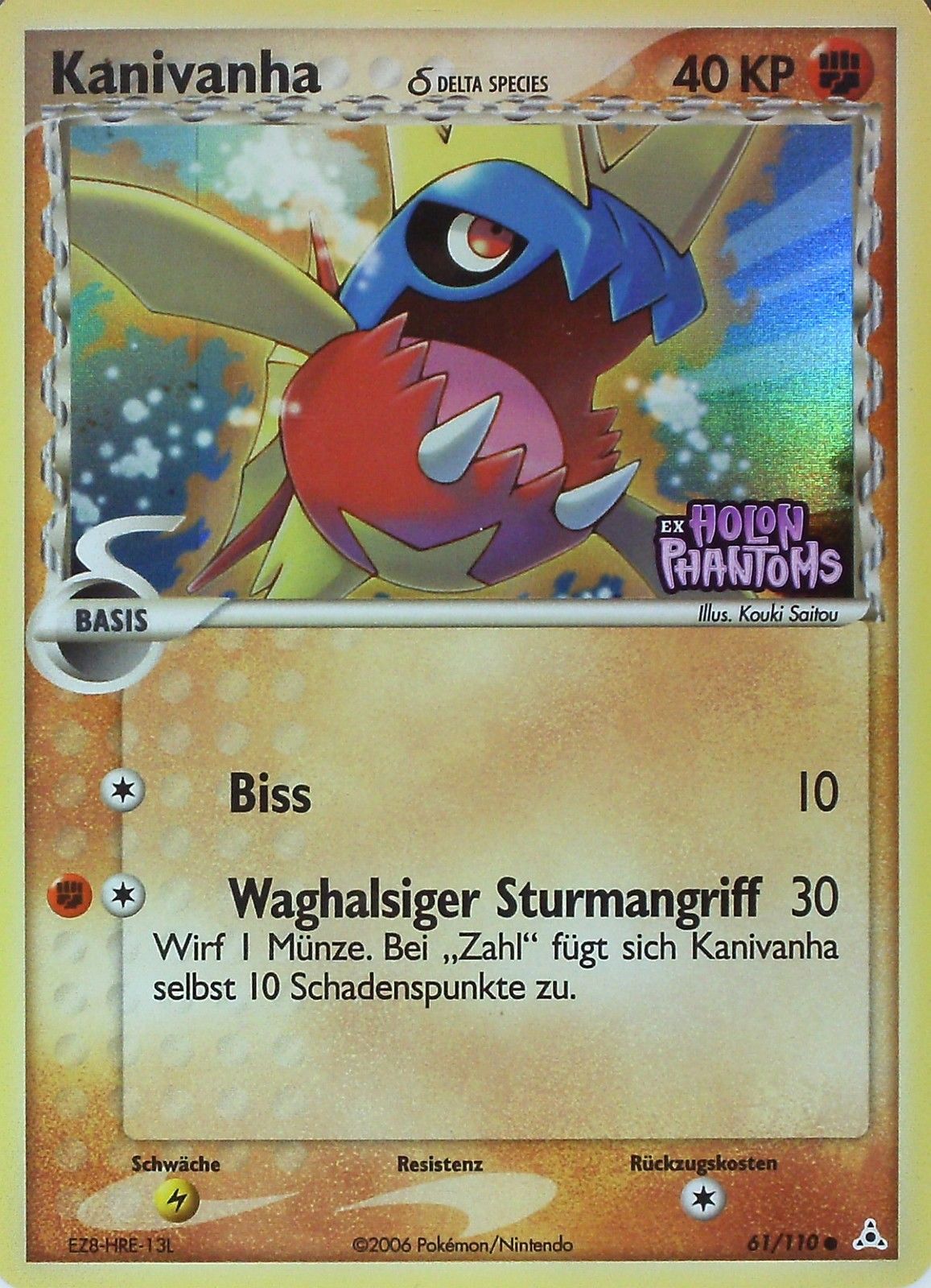 Kanivanha 61 — EX Holon Phantoms (German Pokémon TCG card)